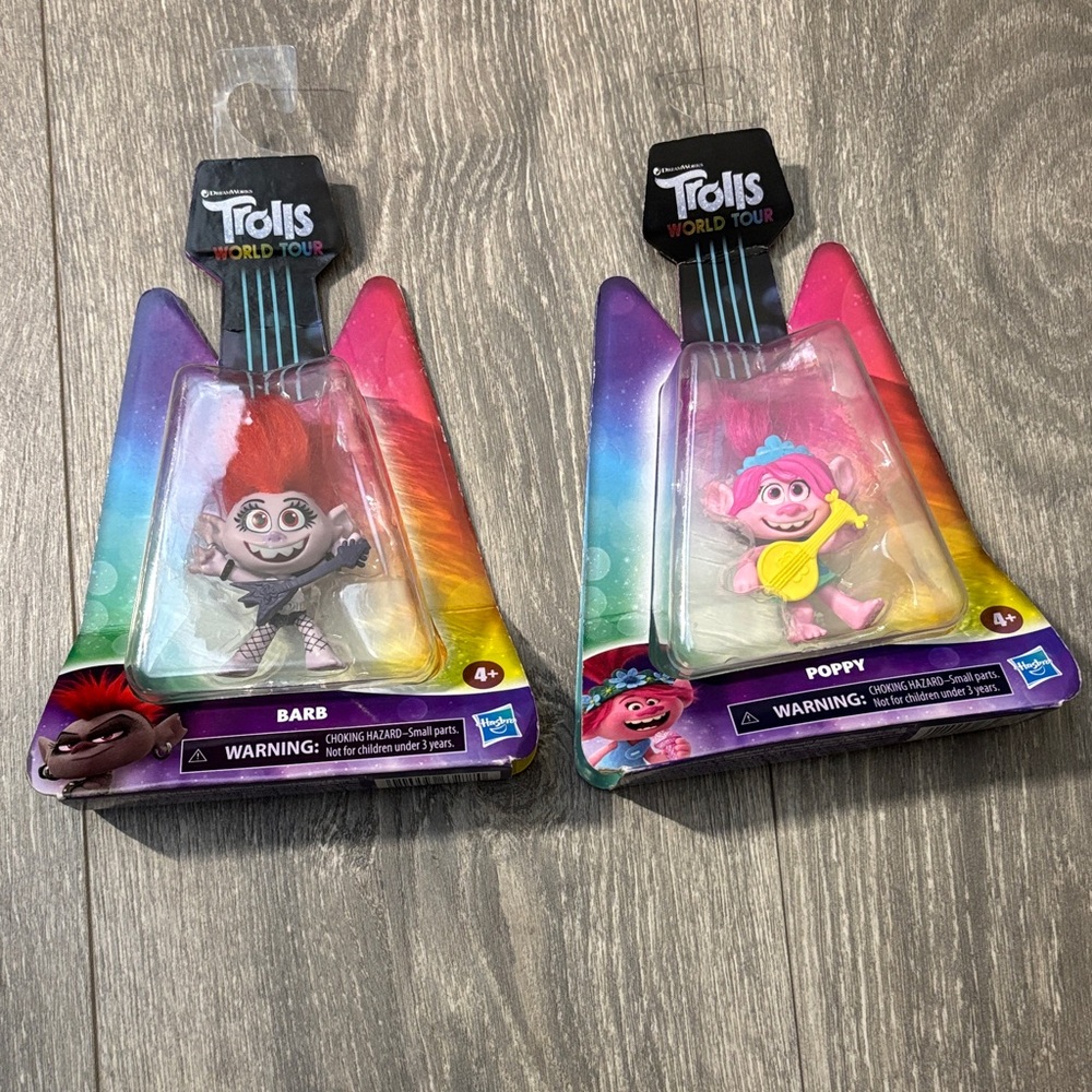 Trolls Poppy & Barb Mini Figures - Pink and Red